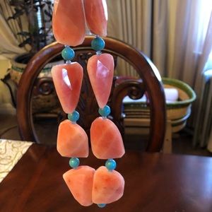 Coral and Turquoise beaded necklace